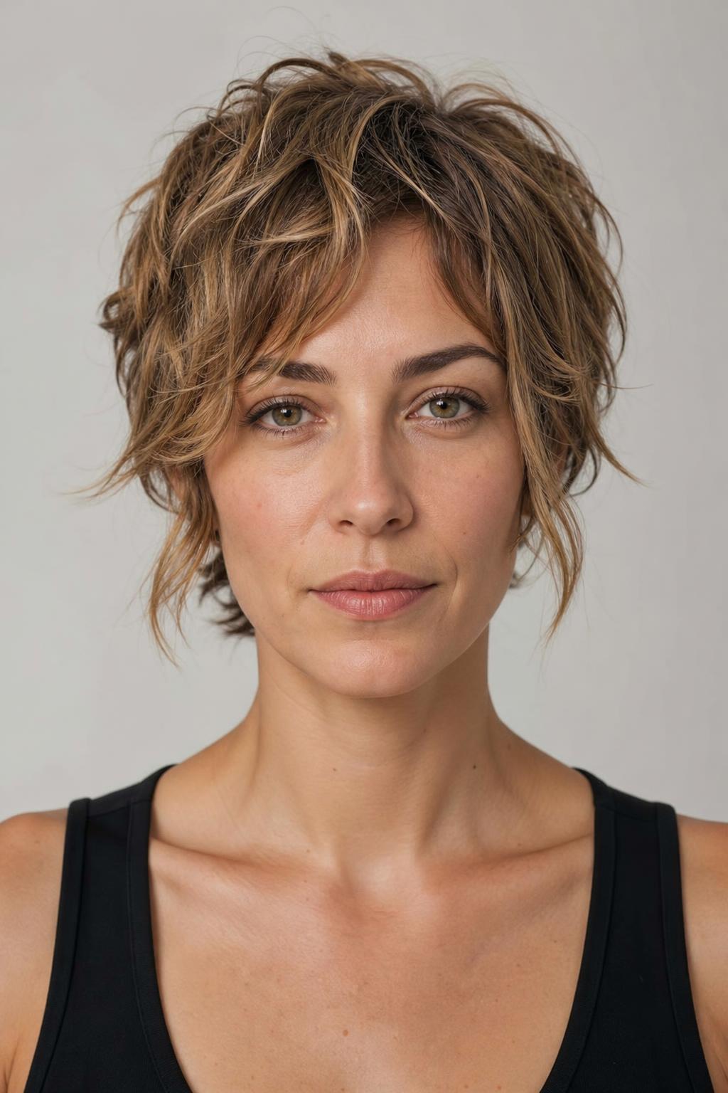 Shaggy Pixie with Longer Face-Framing Pieces