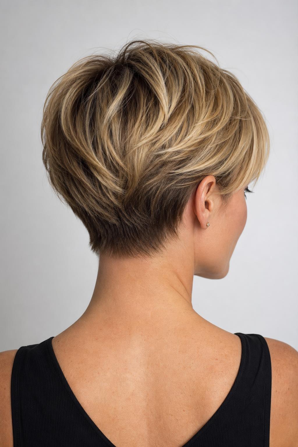 Nape Undercut Removing the Wispiest Hair Under Stacked Layers