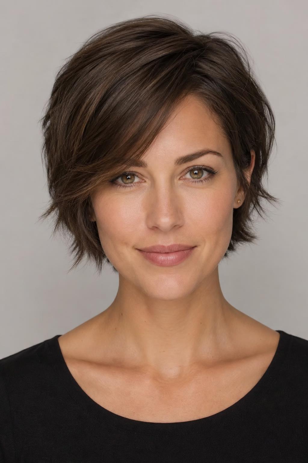 Classic Bixie Cut Above the Jaw With a Textured Perimeter