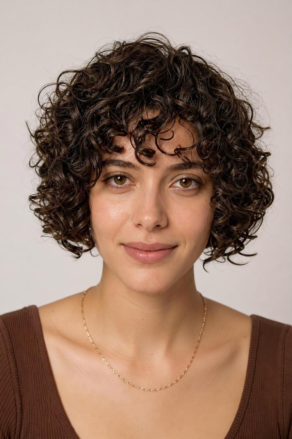 Curly Bixie Cut Dry So Ringlets Frame the Jawline Without Shrinkage