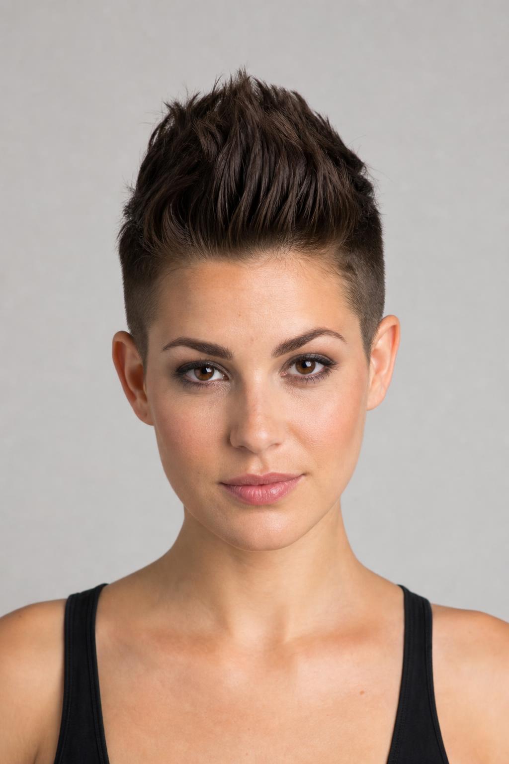 Mohawk-Inspired Pixie With a Central Strip of Height From Forehead to Crown