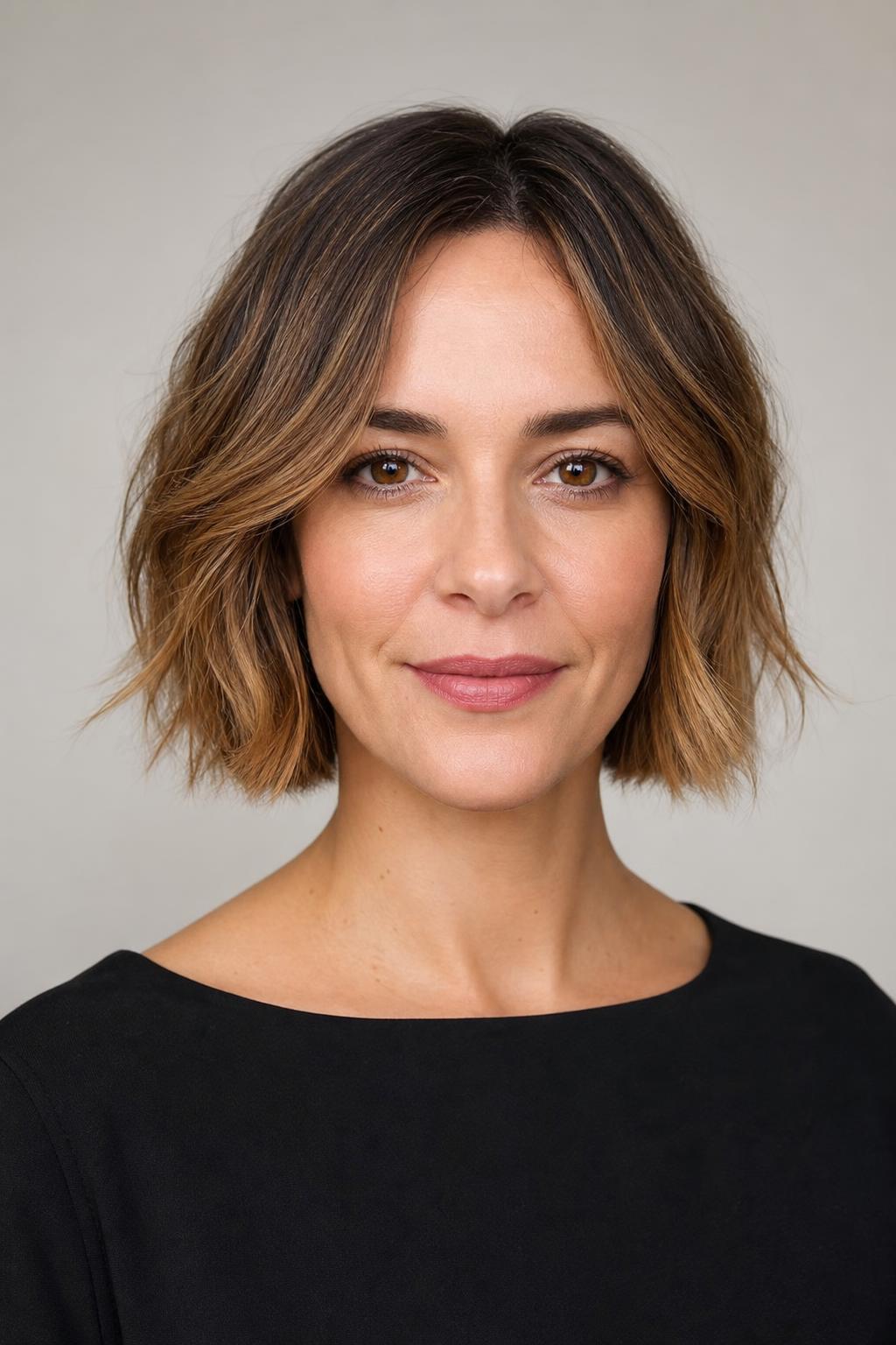 Short Cropped Cut with a Deeper Root Shadow Blending into Lighter Ends