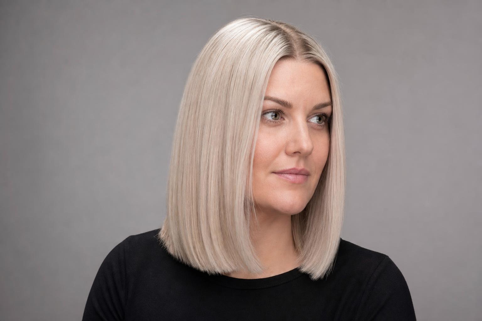 Cool-Toned Platinum Blonde Hair with No Yellow Warmth after Toning