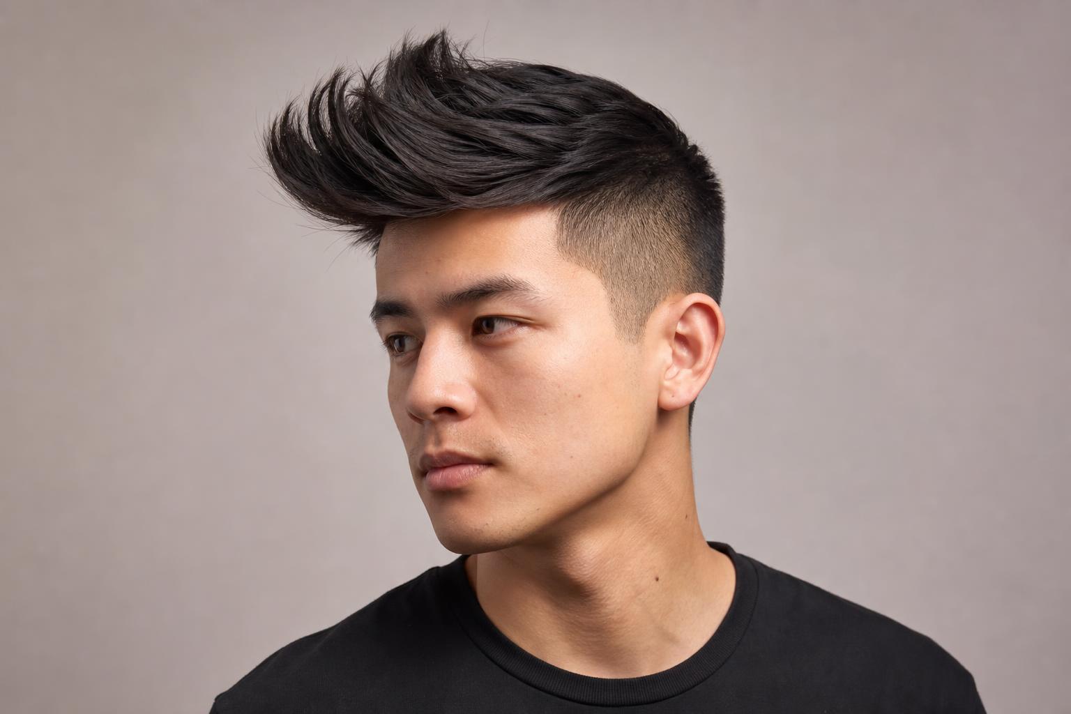 Undercut Quiff with Disconnected Grade 2 Sides and Heavy Length on Top