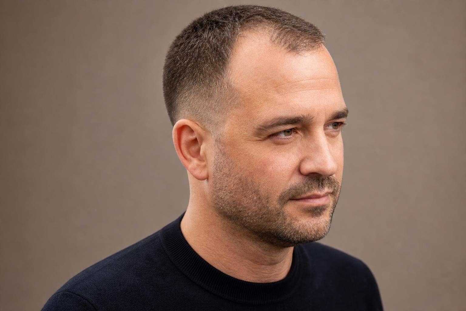 Short Crop Cut to Work With a Receding Hairline
