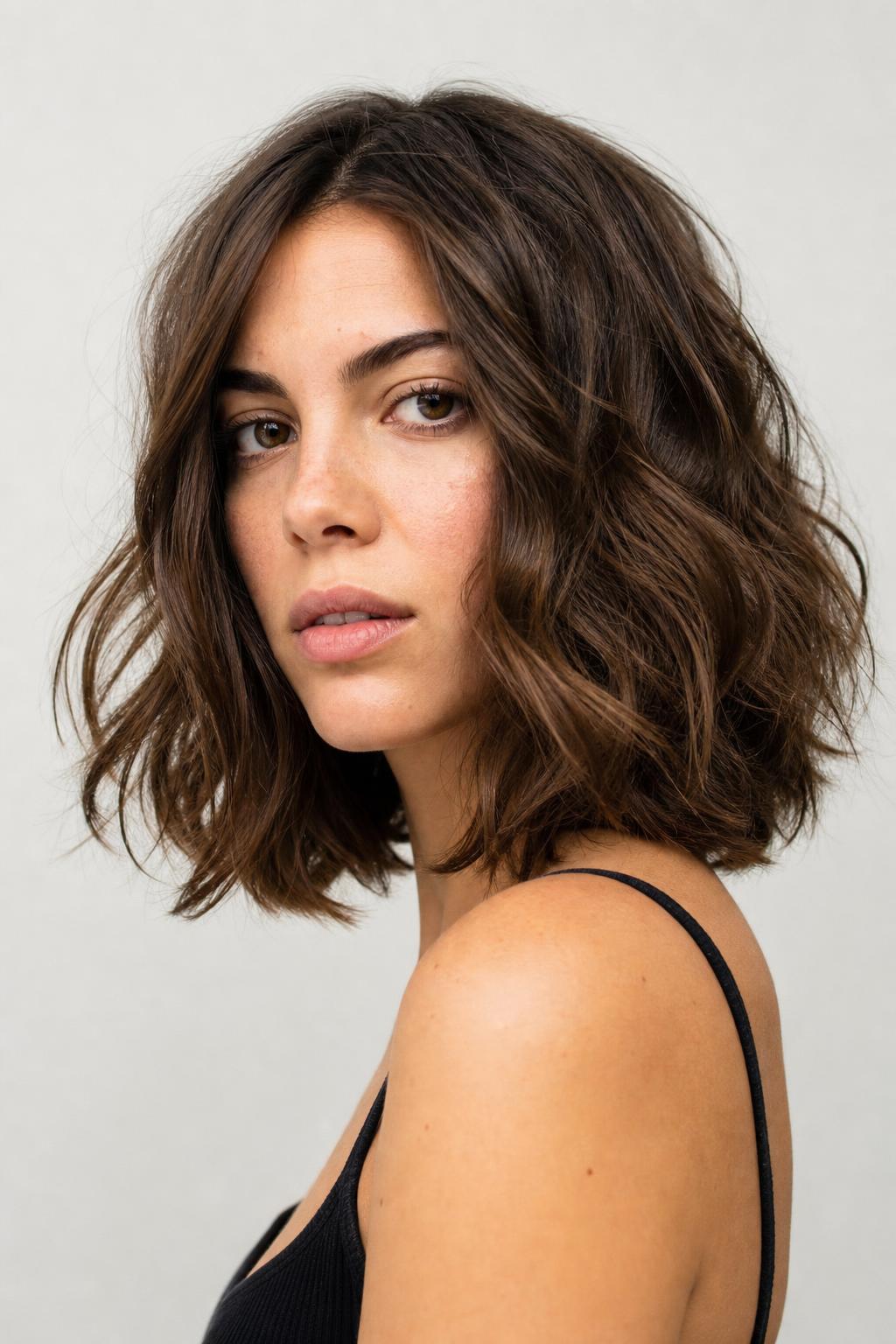 Natural Waves Scrunched With Mousse and Left to Expand at the Sides
