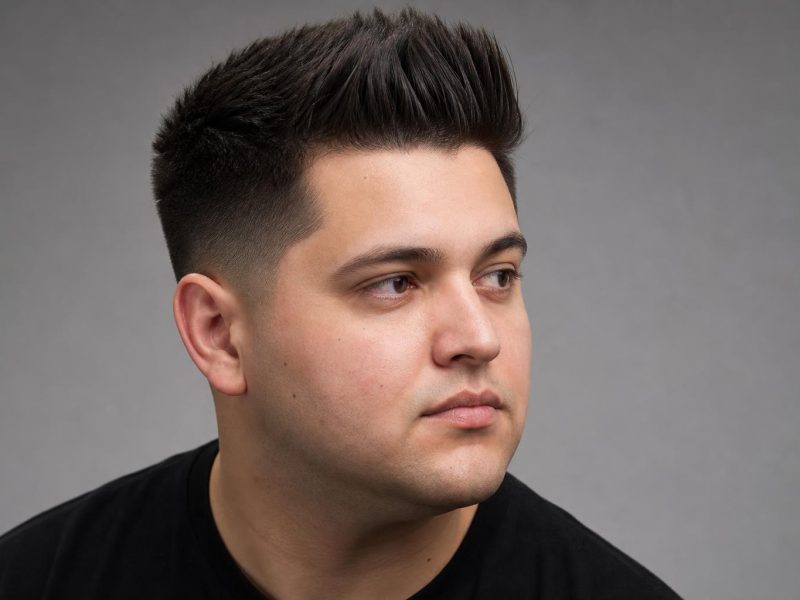 Height at the Top and Short Sides on a Round Face