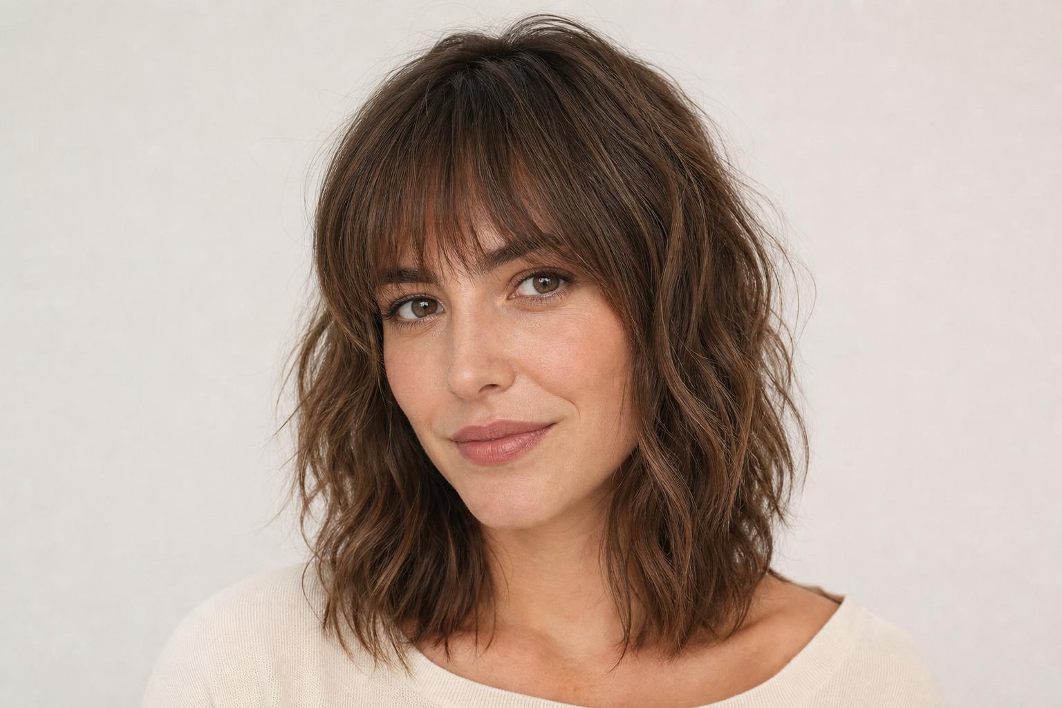 Wavy Shag Haircut With Crown Volume and Choppy Piecey Ends