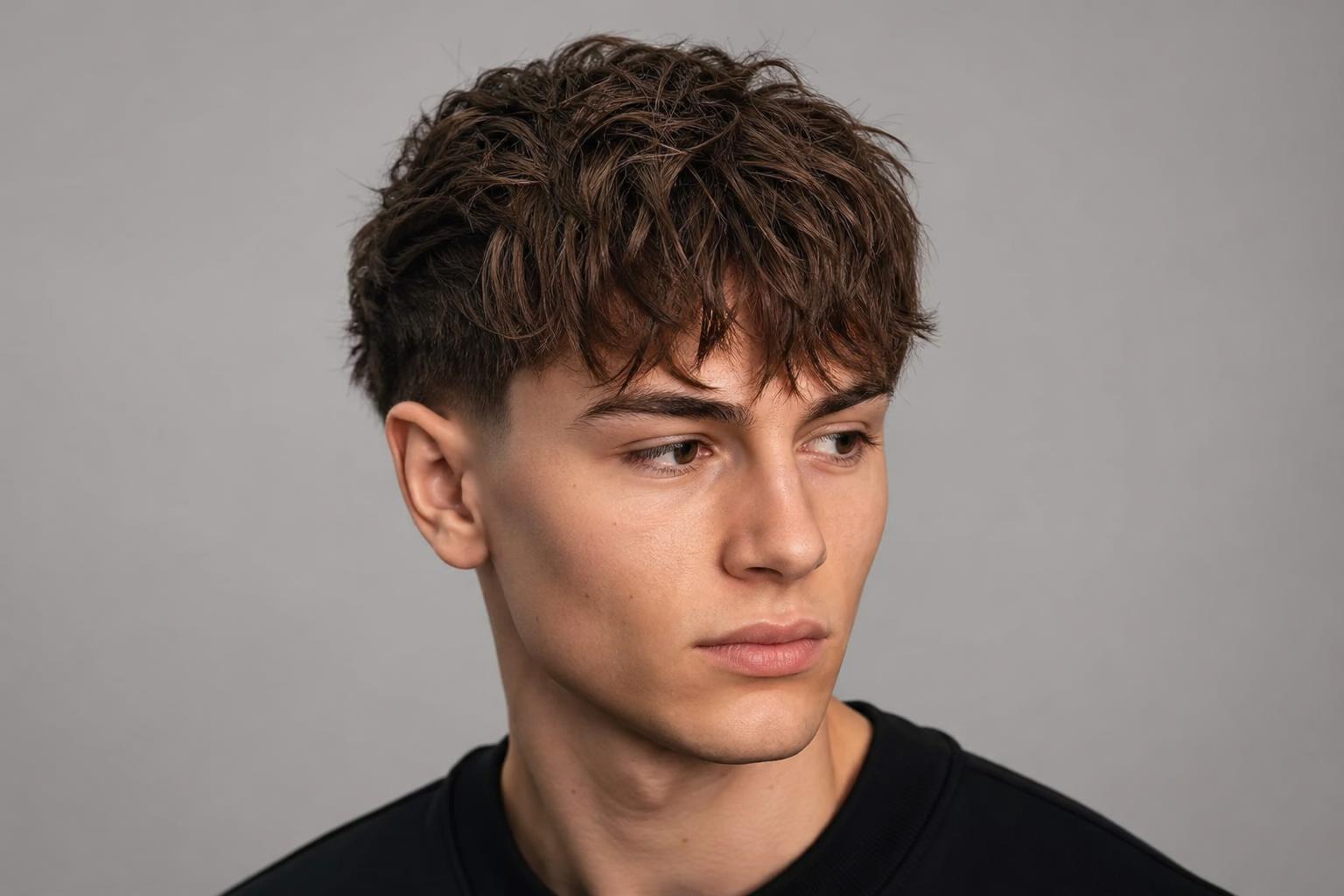 Textured Fringe Falling Forward in Separated Pieces
