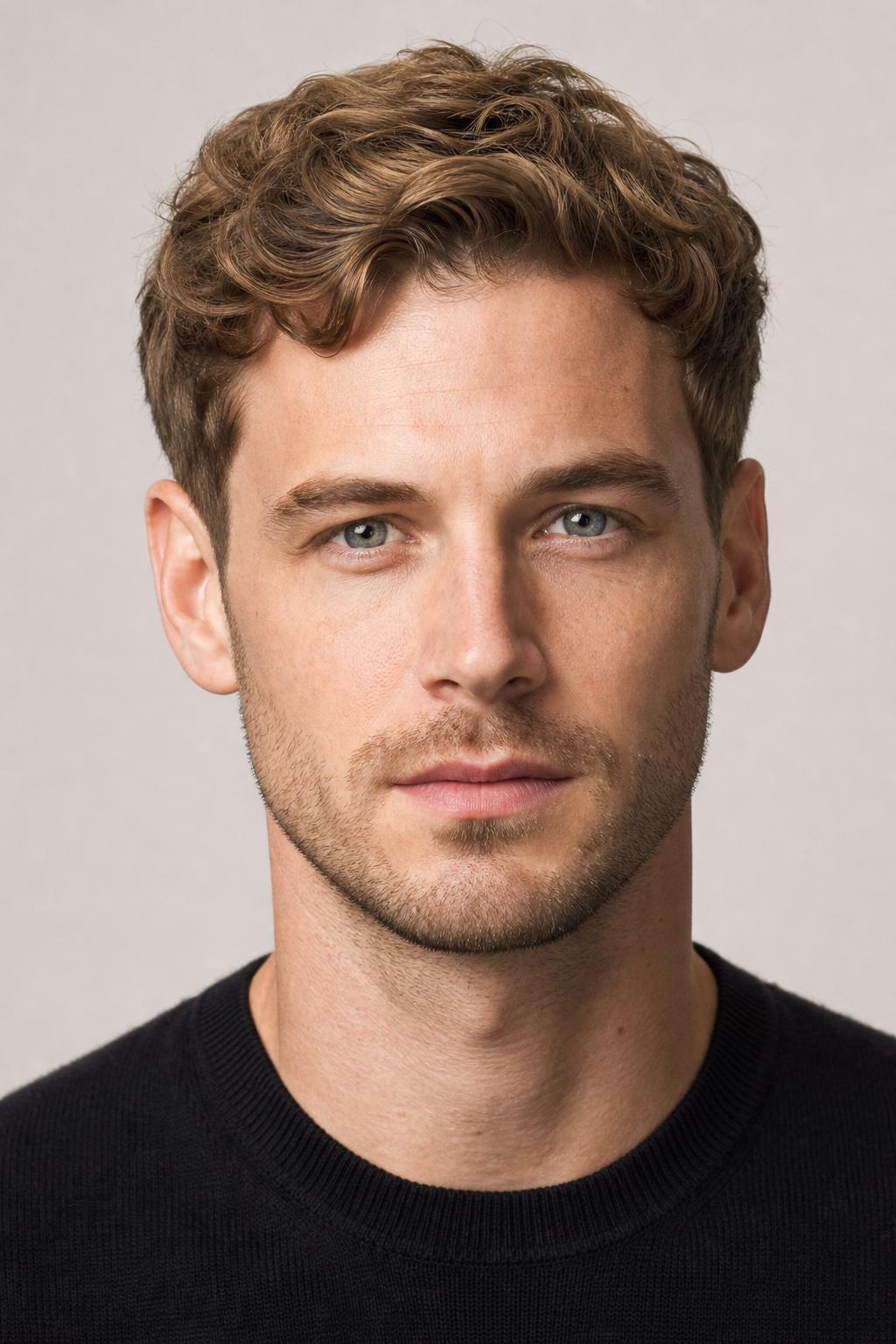 Textured One-and-a-Half-Inch Top with Natural Waves on Light Brown Hair