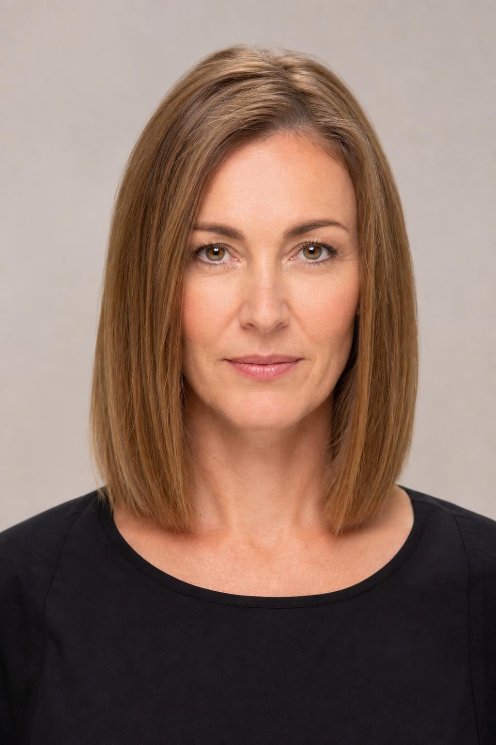 Shoulder-Length Cut with Hidden Internal Shaping and One-Length Outer Layer on Fine Hair