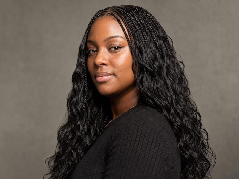Bora Bora Braids With Wavy Human Hair Ends Worn Loose