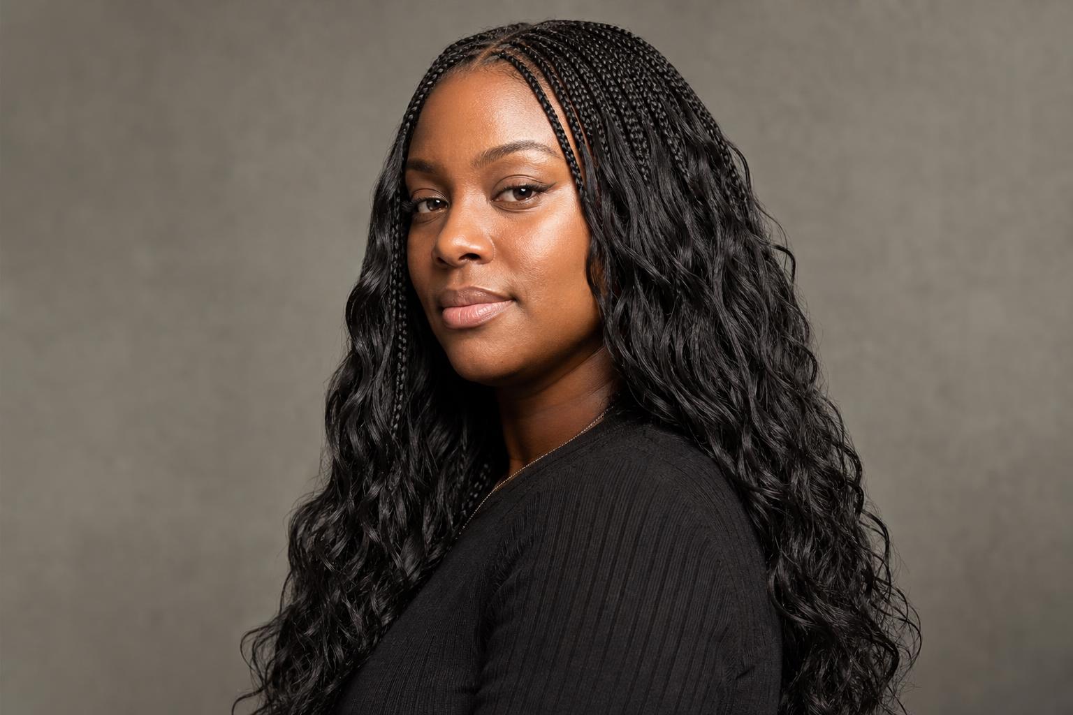 Bora Bora Braids With Wavy Human Hair Ends Worn Loose