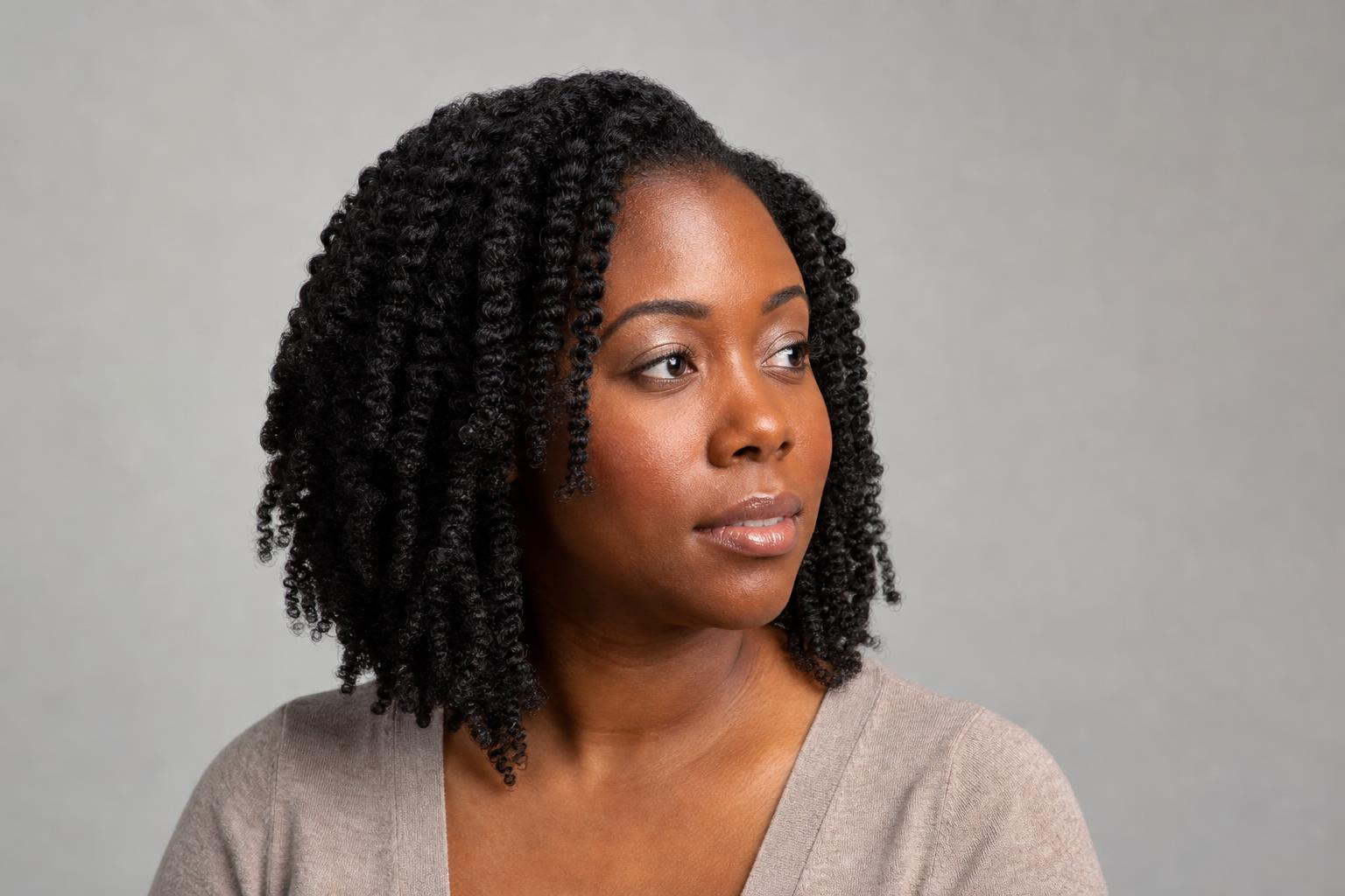 Defined Two-Strand Twist-Out at Shoulder Length on Stretched Natural 4C Hair