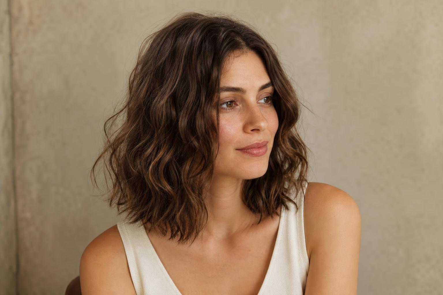 Defined 2b Wavy Hair After an Air-Dry Routine